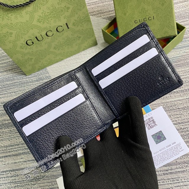 Gucci新款包包 古馳GG Marmont系列錢包 Gucci男士短夾 657572  ydg3285